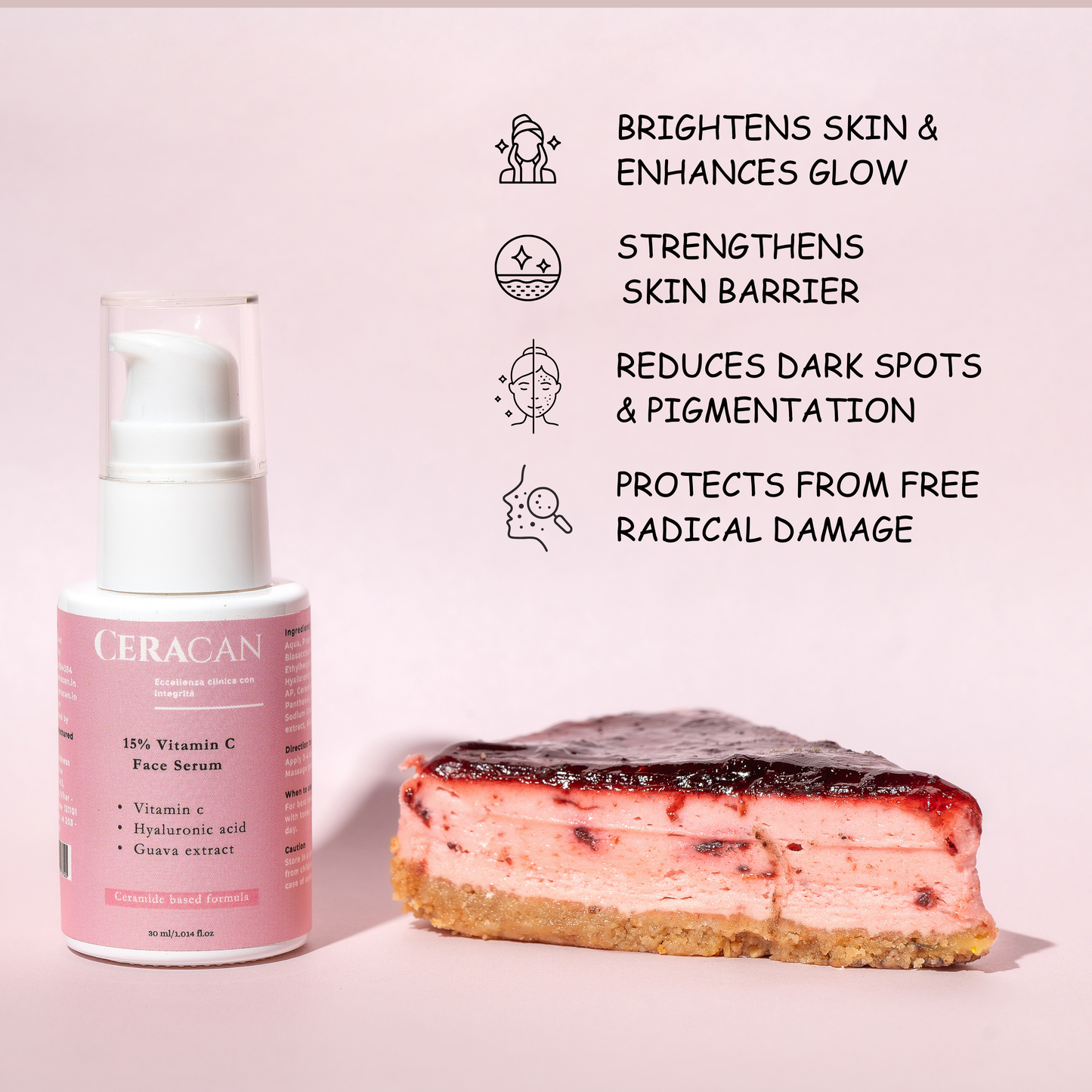 Ceracan Serum | 15% Vitamin C Face Serum |Vitamin C - Hyaluronic Acid + Ceramides|